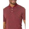 imageAmazon Essentials Mens Golf Polo Shirt Short Sleeve SlimFit QuickDryBurgundy Stripe