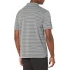 imageAmazon Essentials Mens Golf Polo Shirt Short Sleeve SlimFit QuickDryMedium Grey Heather Stripe