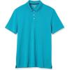 imageAmazon Essentials Mens Golf Polo Shirt Short Sleeve SlimFit QuickDryTeal Blue