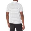 imageAmazon Essentials Mens Golf Polo Shirt Short Sleeve SlimFit QuickDryWhite Stripe