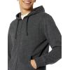 imageAmazon Essentials Mens LongSleeve French Terry FullZip Hoodie Available in Big ampamp TallCharcoal Heather