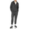 imageAmazon Essentials Mens LongSleeve French Terry FullZip Hoodie Available in Big ampamp TallCharcoal Heather