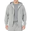 imageAmazon Essentials Mens LongSleeve French Terry FullZip Hoodie Available in Big ampamp TallGrey Heather