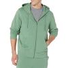 imageAmazon Essentials Mens LongSleeve French Terry FullZip Hoodie Available in Big ampamp TallSage Green