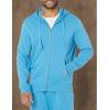 imageAmazon Essentials Mens LongSleeve French Terry FullZip Hoodie Available in Big ampamp TallTurquoise Blue