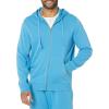 imageAmazon Essentials Mens LongSleeve French Terry FullZip Hoodie Available in Big ampamp TallTurquoise Blue