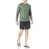 imageAmazon Essentials Mens LongSleeve QuickDry UPF 50 Swim TeeOlive Hibiscus Flower