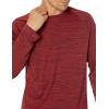 imageAmazon Essentials Mens LongSleeve QuickDry UPF 50 Swim TeeRed Heather