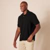 imageAmazon Essentials Mens Polo Shirts Short Sleeve SlimFit Cotton PiqueBlack