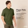 imageAmazon Essentials Mens Polo Shirts Short Sleeve SlimFit Cotton PiqueBlack