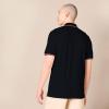 imageAmazon Essentials Mens Polo Shirts Short Sleeve SlimFit Cotton PiqueBlack Thin Stripe
