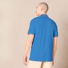 imageAmazon Essentials Mens Polo Shirts Short Sleeve SlimFit Cotton PiqueBlue Thin Stripe