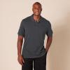 imageAmazon Essentials Mens Polo Shirts Short Sleeve SlimFit Cotton PiqueCharcoal Heather