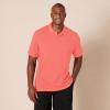 imageAmazon Essentials Mens Polo Shirts Short Sleeve SlimFit Cotton PiqueCoral Orange