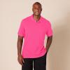 imageAmazon Essentials Mens Polo Shirts Short Sleeve SlimFit Cotton PiqueHot Pink