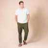 imageAmazon Essentials Mens Polo Shirts Short Sleeve SlimFit Cotton PiqueWhite Thin Stripe