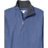 imageAmazon Essentials Mens QuarterZip French Rib Sweater Casual WearBlue Heather