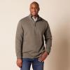 imageAmazon Essentials Mens QuarterZip French Rib Sweater Casual WearBrown Heather