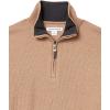 imageAmazon Essentials Mens QuarterZip French Rib Sweater Casual WearCamel Heather