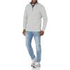 imageAmazon Essentials Mens QuarterZip French Rib Sweater Casual WearLight Grey Heather