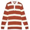 imageAmazon Essentials Mens Rugby SweaterChestnut Brown Stripe
