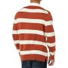 imageAmazon Essentials Mens Rugby SweaterChestnut Brown Stripe