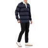imageAmazon Essentials Mens Rugby SweaterDark Navy Stripe