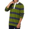 imageAmazon Essentials Mens Rugby SweaterOlive Stripe
