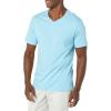 imageAmazon Essentials Mens ShortSleeve VNeck TShirts Pack of 2Aqua Blue