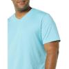 imageAmazon Essentials Mens ShortSleeve VNeck TShirts Pack of 2Aqua BlueLight Blue