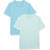 imageAmazon Essentials Mens ShortSleeve VNeck TShirts Pack of 2Aqua BlueLight Blue