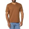 imageAmazon Essentials Mens ShortSleeve VNeck TShirts Pack of 2BlackBrown