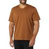imageAmazon Essentials Mens ShortSleeve VNeck TShirts Pack of 2BlackBrown