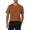 imageAmazon Essentials Mens ShortSleeve VNeck TShirts Pack of 2BlackBrown