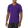 imageAmazon Essentials Mens ShortSleeve VNeck TShirts Pack of 2BlackDark Purple