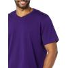 imageAmazon Essentials Mens ShortSleeve VNeck TShirts Pack of 2BlackDark Purple