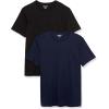 imageAmazon Essentials Mens ShortSleeve VNeck TShirts Pack of 2BlackNavy