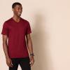 imageAmazon Essentials Mens ShortSleeve VNeck TShirts Pack of 2Charcoal HeatherDark Red