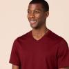 imageAmazon Essentials Mens ShortSleeve VNeck TShirts Pack of 2Charcoal HeatherDark Red