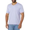 imageAmazon Essentials Mens ShortSleeve VNeck TShirts Pack of 2Dark BlueLavender