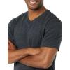 imageAmazon Essentials Mens ShortSleeve VNeck TShirts Pack of 2Dark Grey Heather