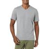 imageAmazon Essentials Mens ShortSleeve VNeck TShirts Pack of 2Dark Grey HeatherWhite
