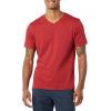 imageAmazon Essentials Mens ShortSleeve VNeck TShirts Pack of 2Dark RedNavy