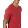 imageAmazon Essentials Mens ShortSleeve VNeck TShirts Pack of 2Dark RedNavy
