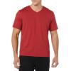 imageAmazon Essentials Mens ShortSleeve VNeck TShirts Pack of 2Dark RedNavy