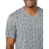 imageAmazon Essentials Mens ShortSleeve VNeck TShirts Pack of 2Grey Heather Cactus Print