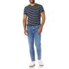 imageAmazon Essentials Mens ShortSleeve VNeck TShirts Pack of 2Grey HeatherNavy Stripe