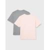 imageAmazon Essentials Mens ShortSleeve VNeck TShirts Pack of 2Grey HeatherPale Pink