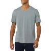 imageAmazon Essentials Mens ShortSleeve VNeck TShirts Pack of 2Grey HeatherPale Pink