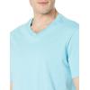 imageAmazon Essentials Mens ShortSleeve VNeck TShirts Pack of 2Light Blue